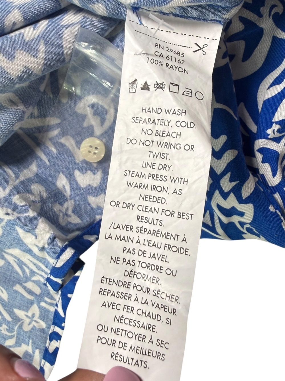 Pendleton Tala Floral Dress NWT Blue White Rayon Shift Dress Size Small - Picture 8 of 11